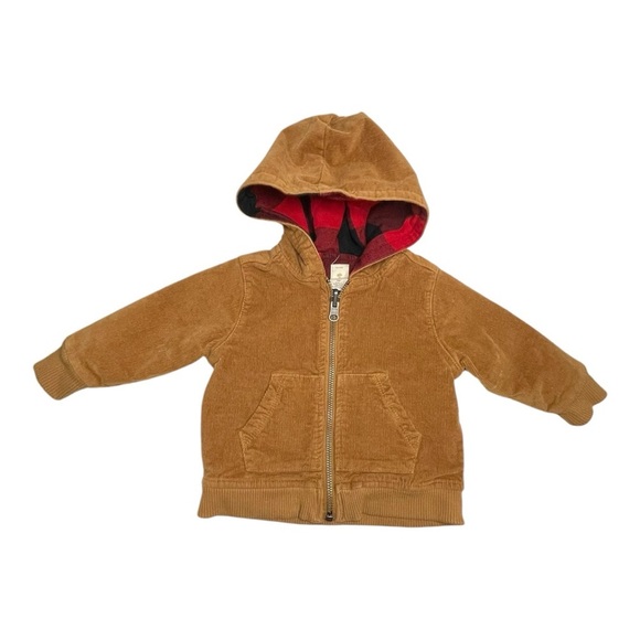 Tucker + Tate Baby Brown Corduroy Hooded Flannel Lined reversible
Jacket Size 6m - Picture 2 of 7